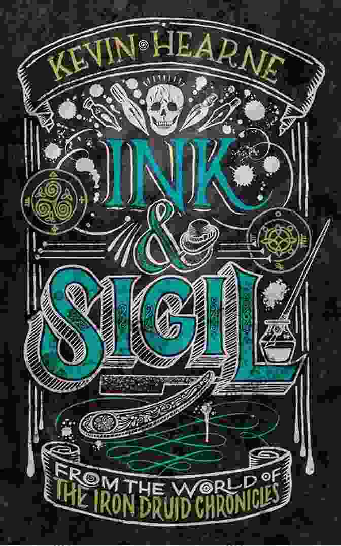 A Close Up Of The Book Cover For Ink Sigil By Kevin Hearne, Featuring A Glowing Blue Sigil Against A Dark Background Ink Sigil Kevin Hearne