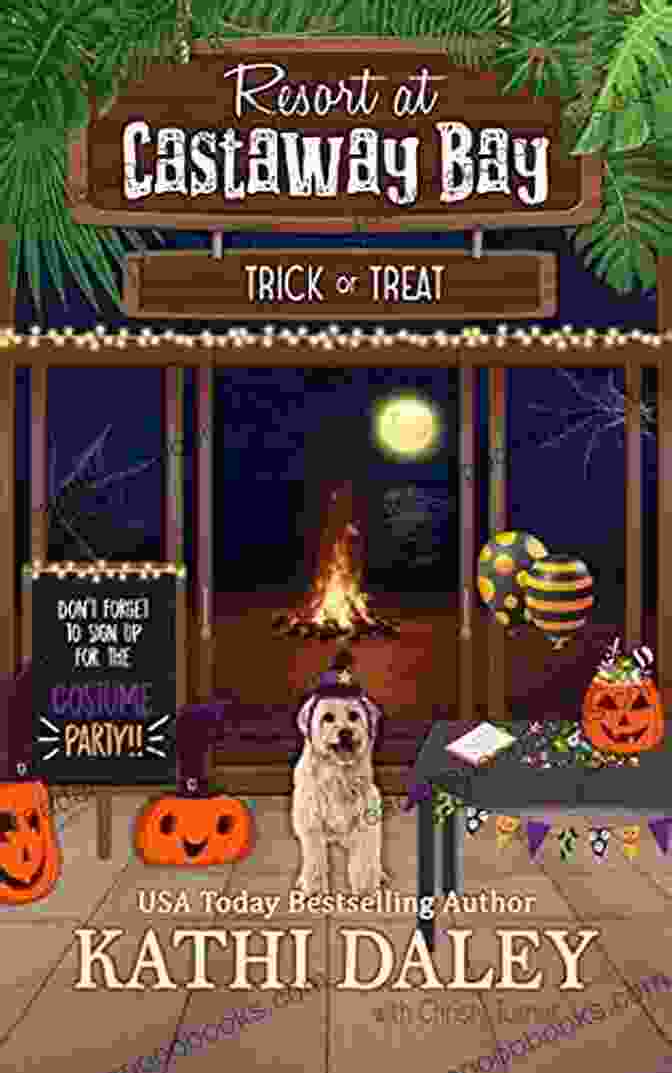 A Colorful And Vibrant Cover Of The Book Resort At Castaway Bay Trick Or Treat, Featuring A Group Of Children In Halloween Costumes Standing In Front Of A Spooky Castle. Resort At Castaway Bay: Trick Or Treat