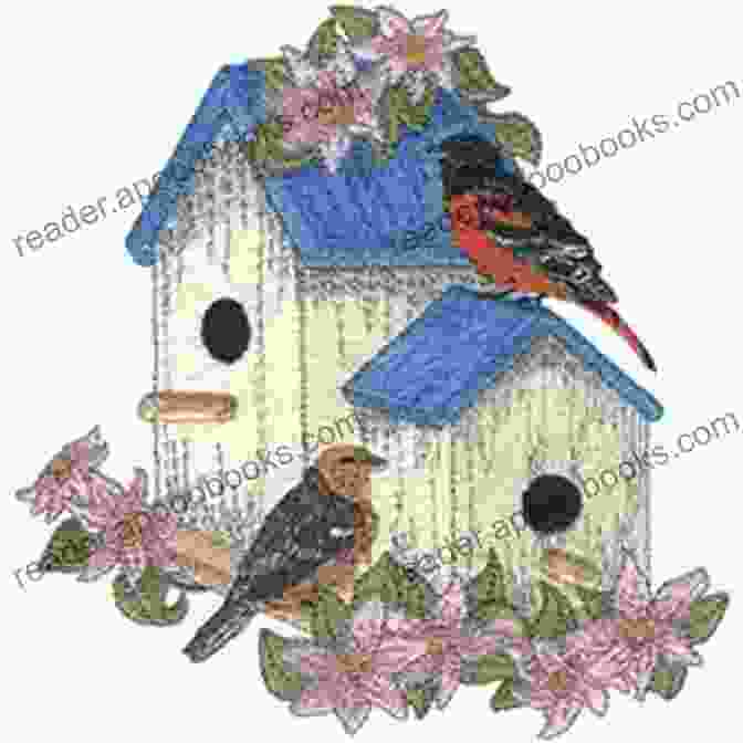 A Colorful Embroidery Pattern Depicting A Vibrant Birdhouse Hand Embroidery Patterns Kathy Doughty