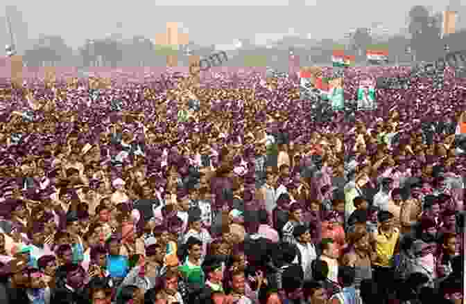 A Large Crowd Gathered At A Political Rally In India In The 1970s, With People Waving Flags And Holding Posters. An American In Hyderabad: Life In India In The 1970s