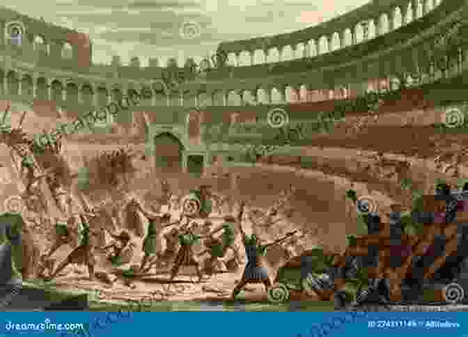 A Panoramic View Of An Ancient Roman Arena With Spectators And Gladiators In Action Arms Of Nemesis: A Novel Of Ancient Rome (The Roma Sub Rosa 2)