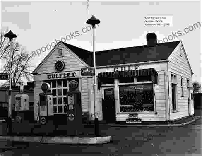 A Roadside Gas Station In The 1940s, With A Classic Car Parked Out Front Motorcycling In Scandinavia: The Diaries Of Road Trips In The 1940s