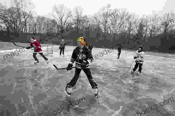 A Vintage Photograph Depicting The Early Days Of Hockey On A Frozen Lake, Showcasing The Sport's Humble Origins. Talk Hockey To Me: A Friends To Lovers Hockey Romance