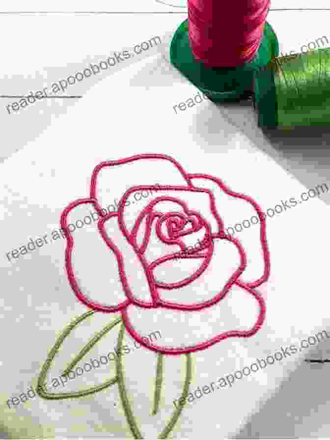 Exquisite Hand Embroidery Pattern Featuring A Blooming Rose Hand Embroidery Patterns Kathy Doughty