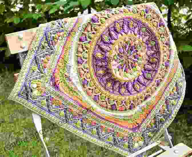 Finished Mandala Afghan Example Crochet Mandala Afghan: How To Crochet Your Own Mandala Afghan: Crochetted Mandala Afghan Patterns