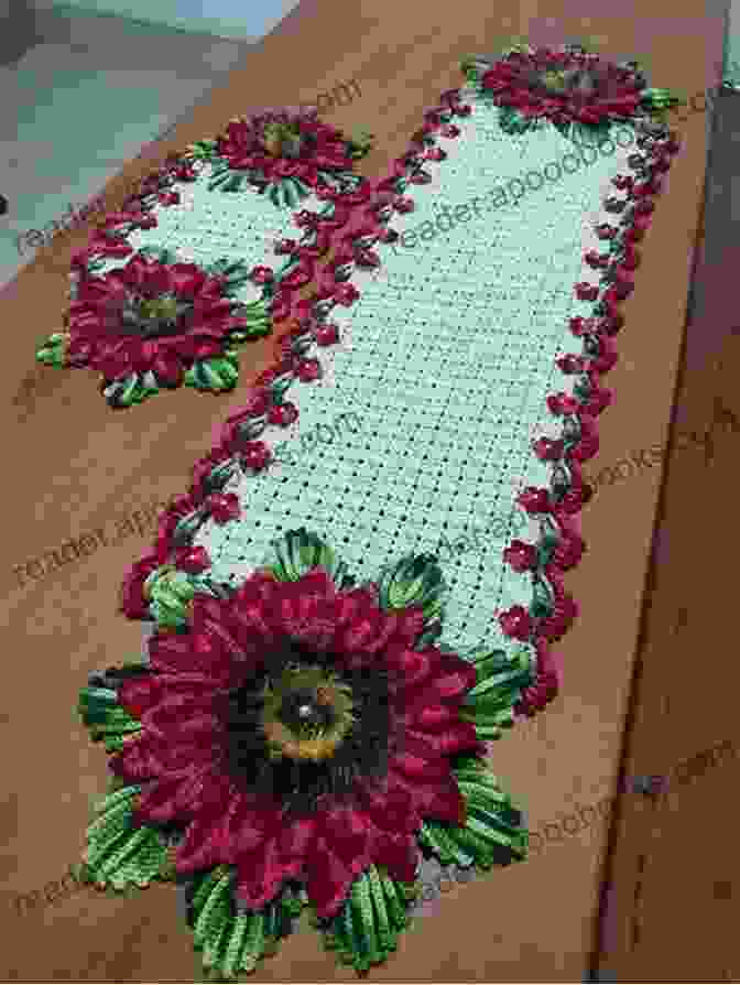 Irish Crochet Appliqués Adorning A Table Runner, Adding A Touch Of Elegance Home Decor Irish Crochet Applique PATTERN Crochet Pattern Flower Crochet Tutorial Crochet Crochet Tutorials Irish Crochet (Modern Irish Crochet Lace Pattern)