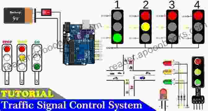 Schematic Diagram Of Arduino Based Four Way Traffic Light System Arduino Based Four Way Traffic Light System: Arduino Based Project